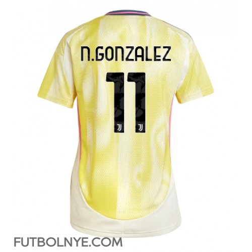 Camiseta Juventus Nicolas Gonzalez #11 Visitante Equipación para mujer 2024-25 manga corta